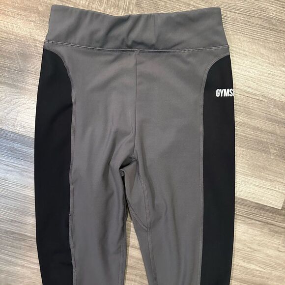 Gymshark Black & Gray High Rise Athletic Leggings Women's Size Small - Picture 4 of 7